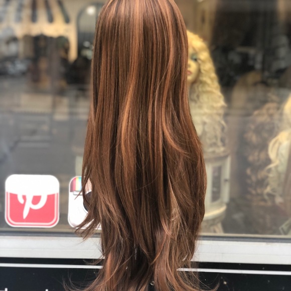 Long copper brown bangs wig 2020 - Picture 4 of 9